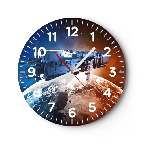 Reloj de pared - Reloj de vidrio - Un observador atento - 30x30 cm