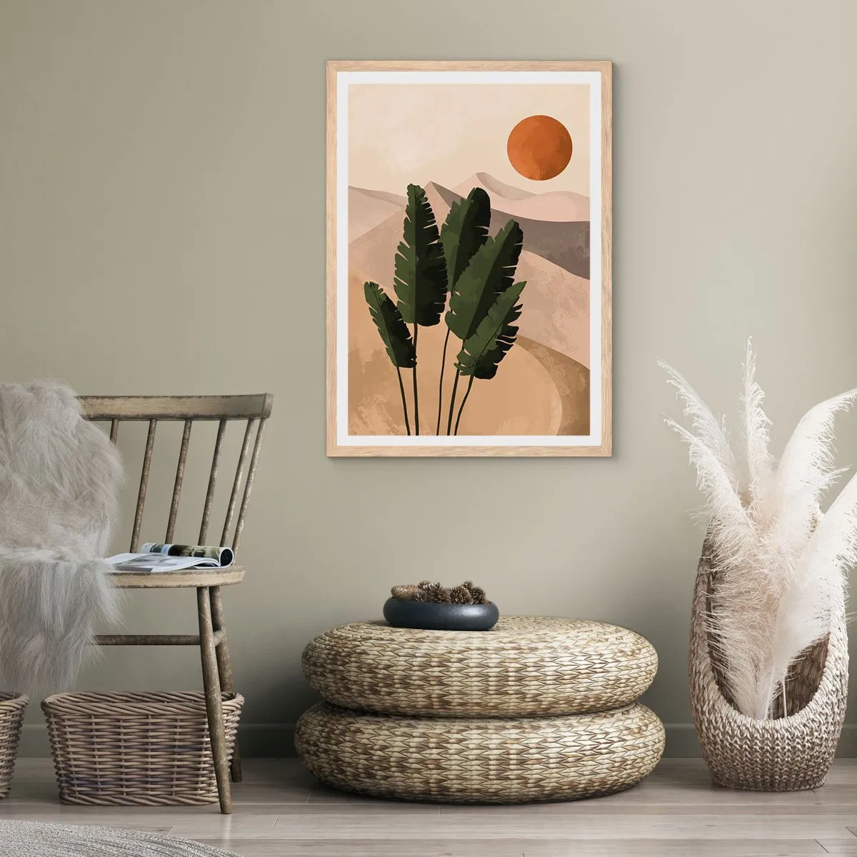 Póster en marco roble claro - El triunfo de la vida - 70x100 cm