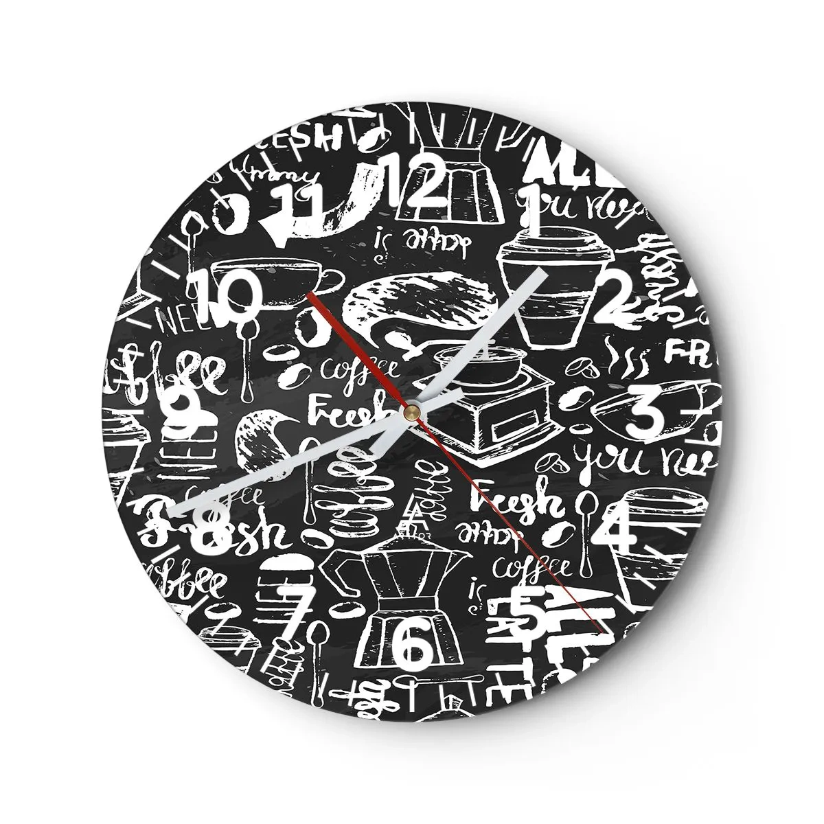 Reloj de pared - Reloj de vidrio - All you need is… - 40x40 cm