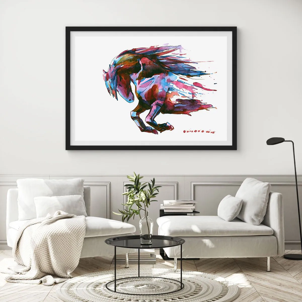 Póster en marco negro - En éxtasis - 40x30 cm