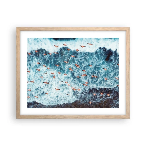 Póster en marco roble claro - Un desfile marítimo - 50x40 cm