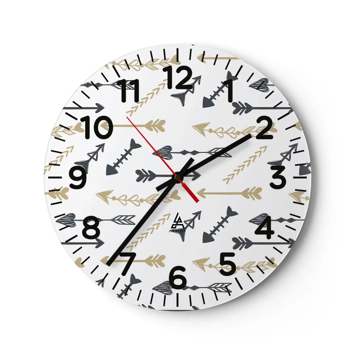 Reloj de pared - Reloj de vidrio - El sueño de un arquero - 30x30 cm