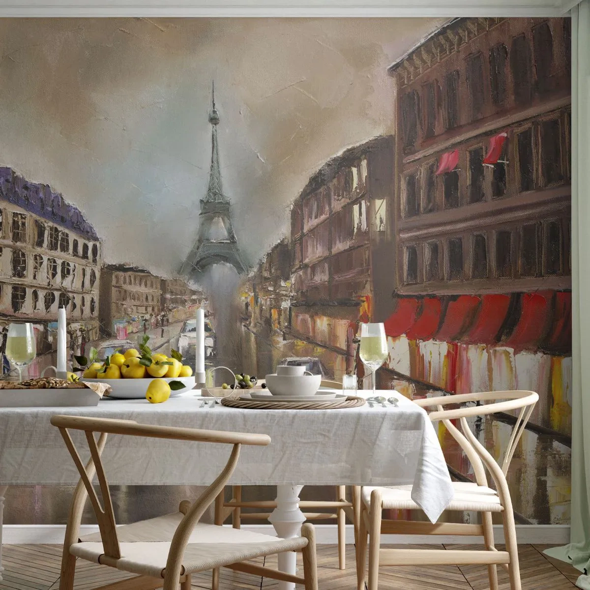 Fotomural Autadhesivo Deluxe Sticker - Solo ella importa - Torre Eiffel, Ciudad, París - 200x140 cm