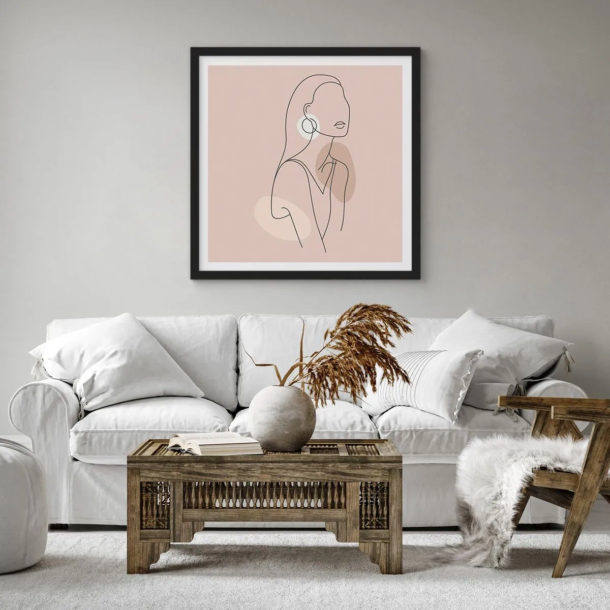 Póster en marco negro - Un icono de la inocencia - 50x50 cm