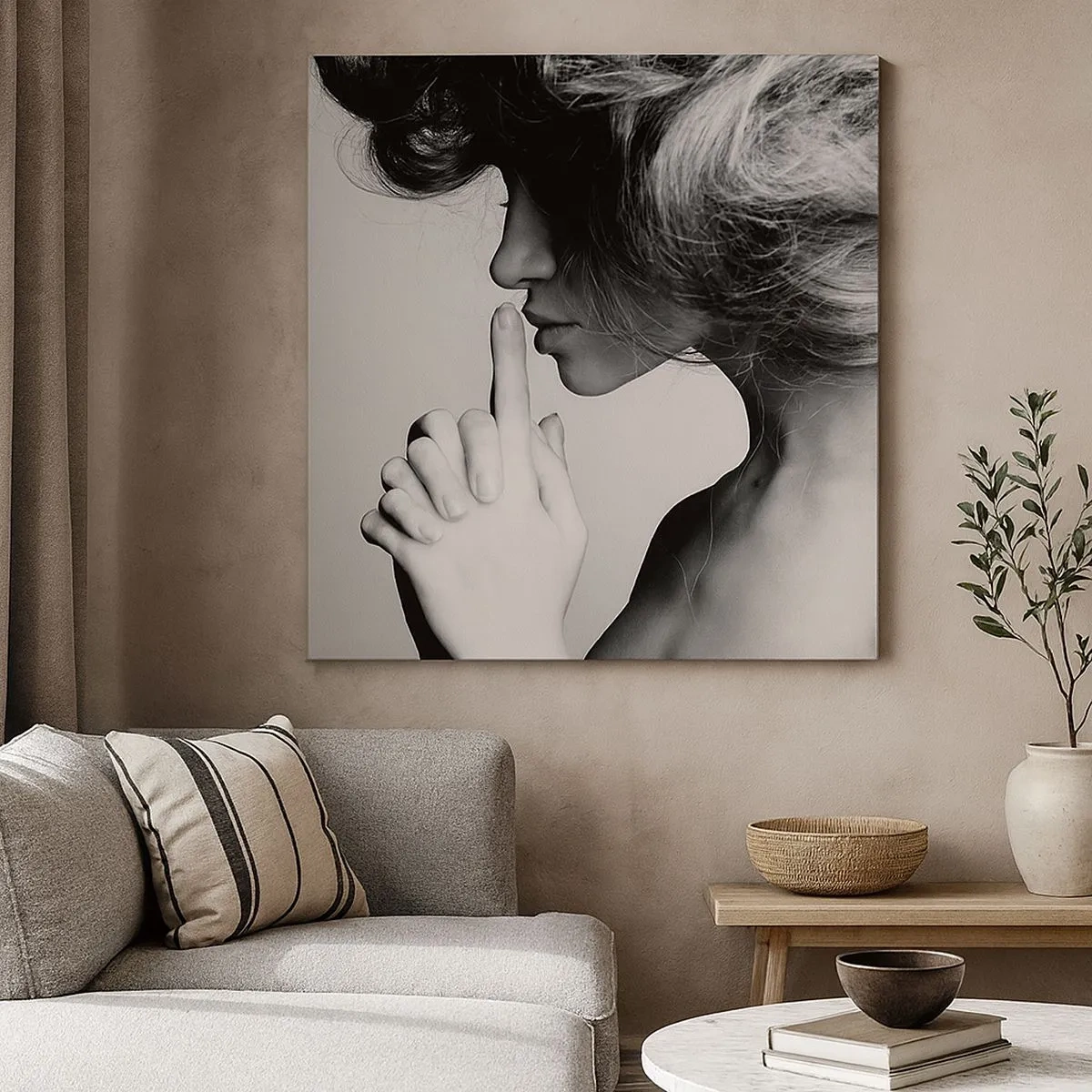 Cuadro sobre lienzo - Impresión de Imagen - Escucharme a mí misma - 30x30 cm