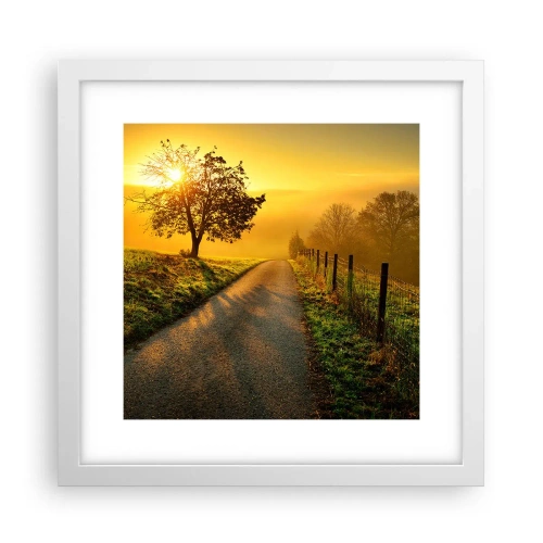 Póster en marco blanco - Tarde melosa - 30x30 cm