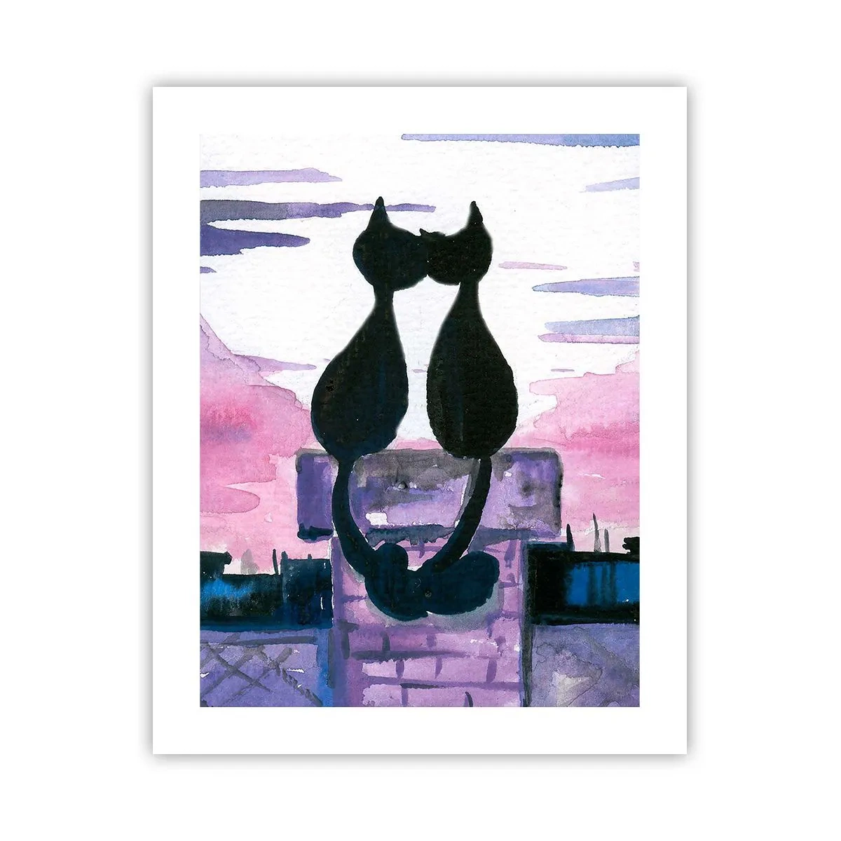 Póster - Cita bajo la luna - 40x50 cm