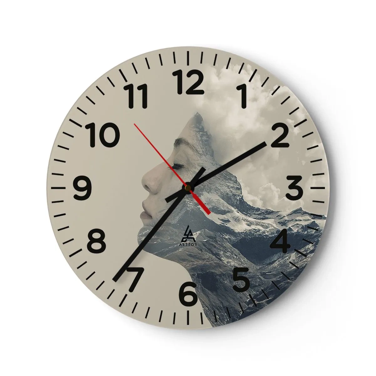 Reloj de pared - Reloj de vidrio - La belleza de los elementos - 30x30 cm