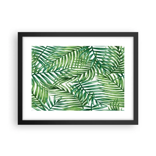 Póster en marco negro - Bajo el verde - 40x30 cm