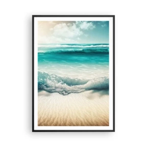 Póster en marco negro - Calma oceánica - 70x100 cm