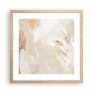 Póster en marco roble claro - Composición en pastel - 40x40 cm