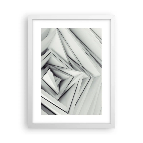 Póster en marco blanco - Ángulos afilados - 30x40 cm