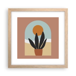 Póster en marco roble claro - Pequeñas alegrías - 30x30 cm