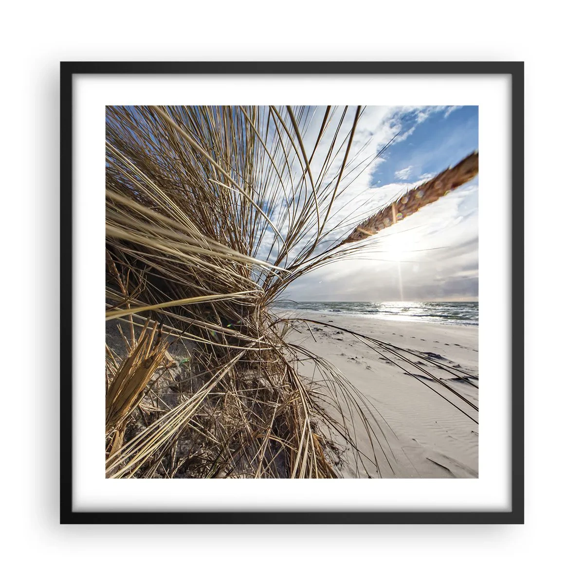 Póster en marco negro - Una reunión de los elementos - 50x50 cm