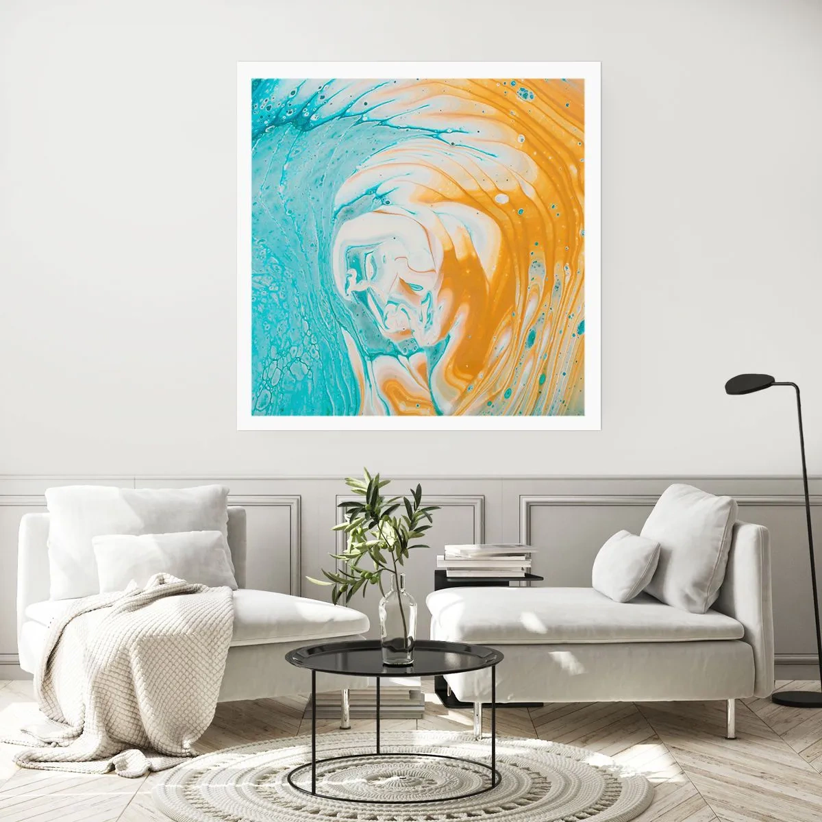 Póster - Remolino pastel - 60x60 cm