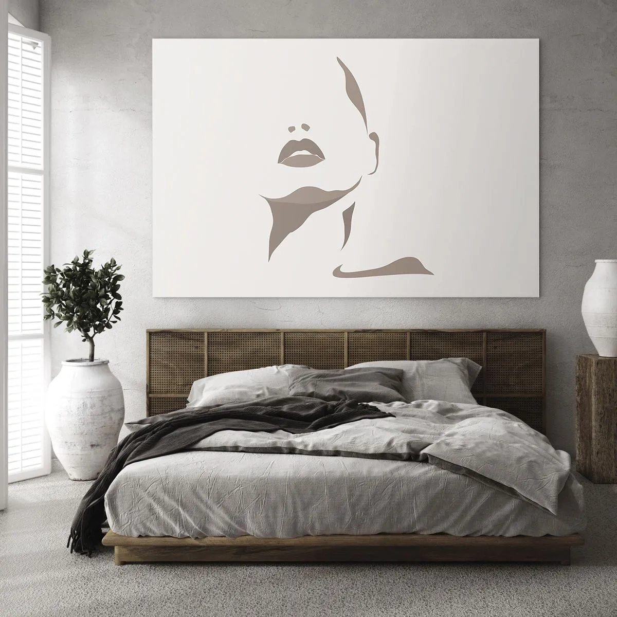 Cuadro sobre vidrio - Impresiones sobre Vidrio - Creación a partir de la luz y la sombra - 70x50 cm
