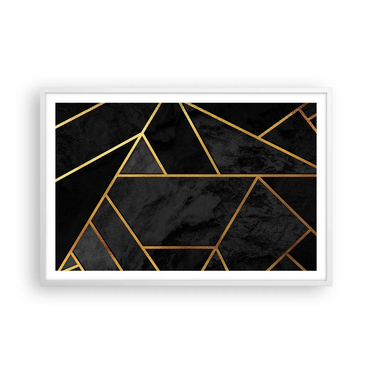 Póster en marco blanco - Oscuridad y brillo - 91x61 cm