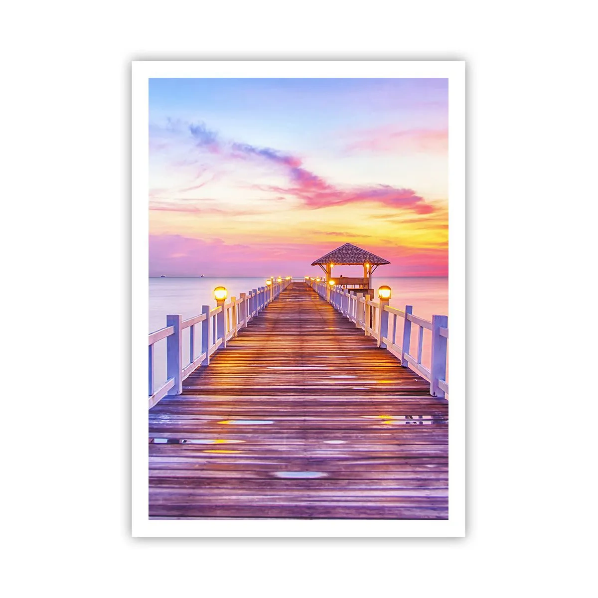 Póster - El silencio lila-dorado de la tarde - 70x100 cm