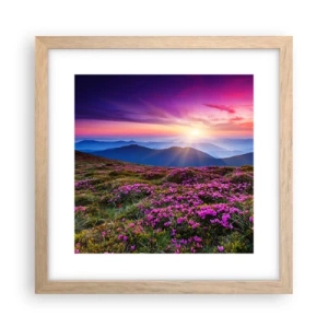 Póster en marco roble claro - Dulce aroma a frescura - 30x30 cm