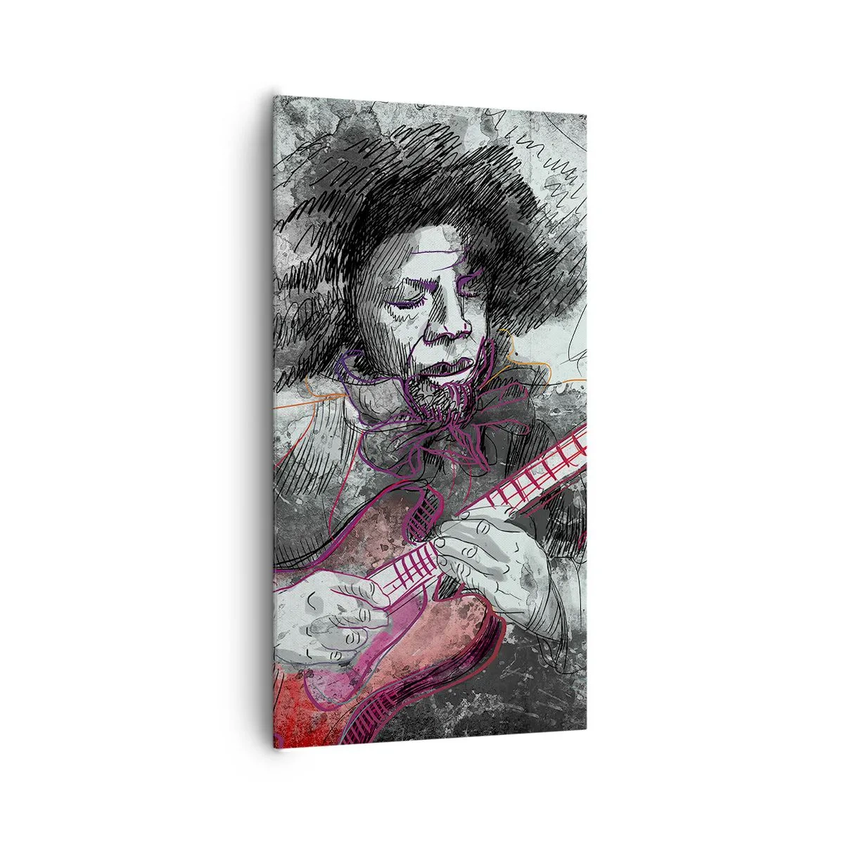 Cuadro sobre lienzo - Impresión de Imagen - Volando con la música - 65x120 cm