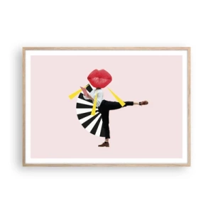 Póster en marco roble claro - Arte pop surrealista - 100x70 cm
