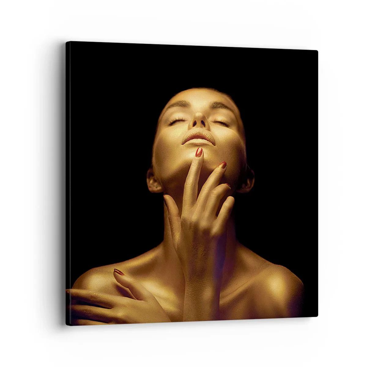 Cuadro sobre lienzo - Impresión de Imagen - Como seda dorada - 40x40 cm