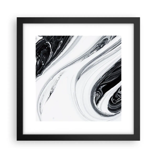 Póster en marco negro - Combinando opuestos - 30x30 cm