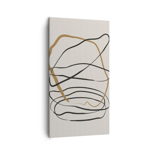 Cuadro sobre lienzo - Impresión de Imagen - Composición: danza lineal - 45x80 cm