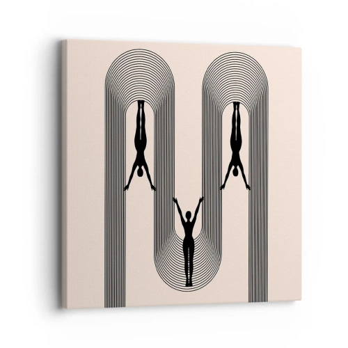 Cuadro sobre lienzo - Impresión de Imagen - Al revés, o no - 30x30 cm