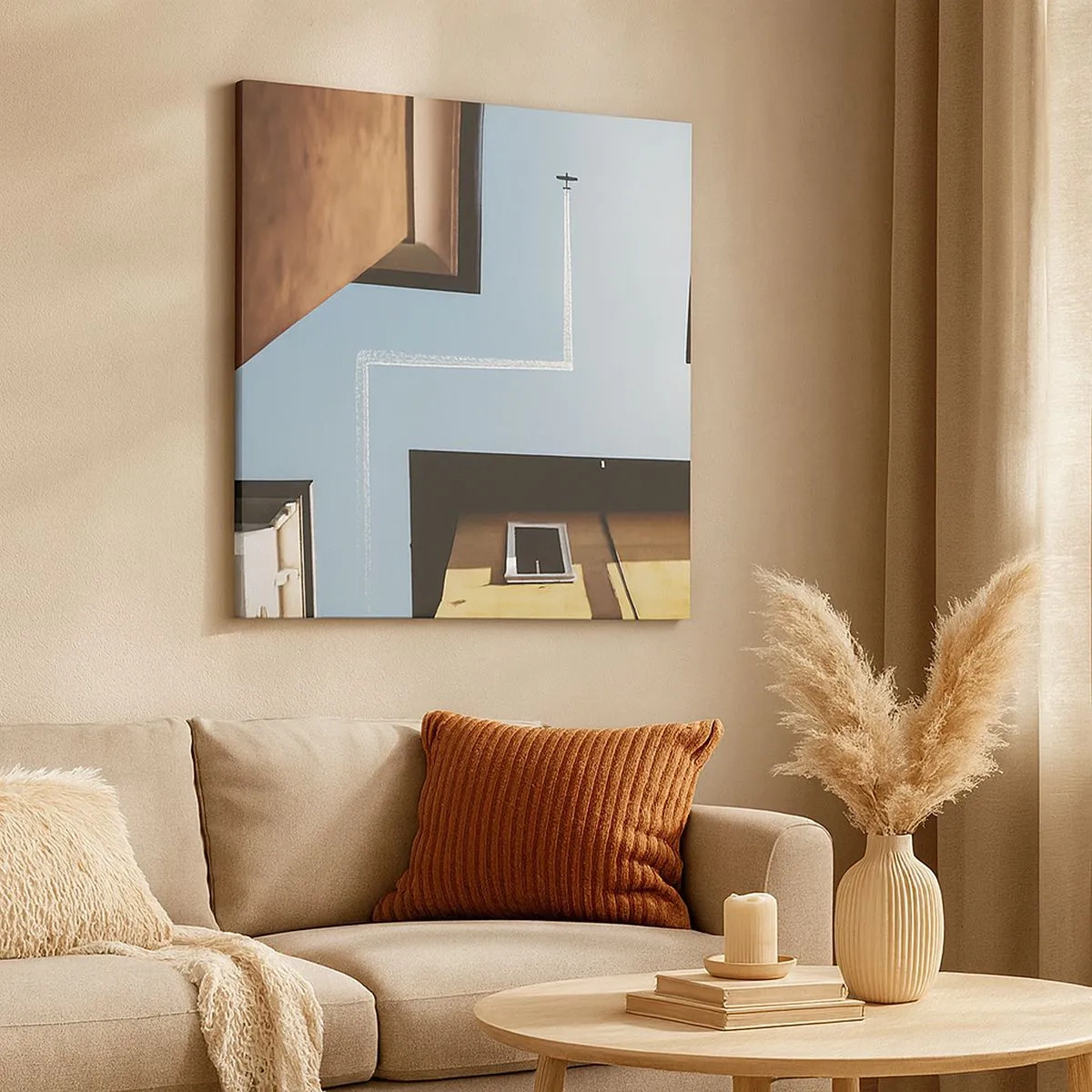 Cuadro sobre lienzo - Impresión de Imagen - Por encima del laberinto urbano - 30x30 cm