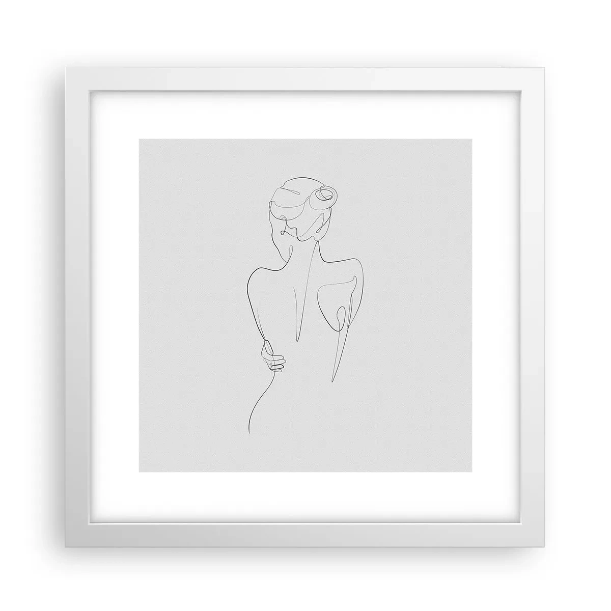 Póster en marco blanco - Música del cuerpo - 30x30 cm