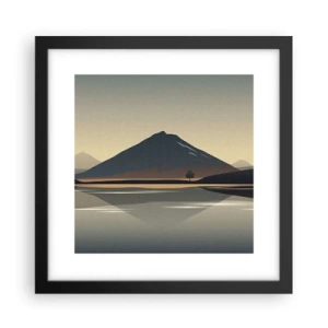 Póster en marco negro - Reflejo de espejo - 30x30 cm