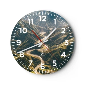 Reloj de pared - Reloj de vidrio - Directamente desde el corazón de las montañas - 30x30 cm