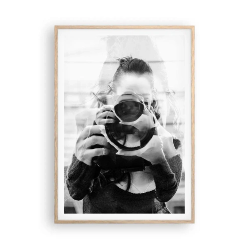 Póster en marco roble claro - Creador y creación - 70x100 cm