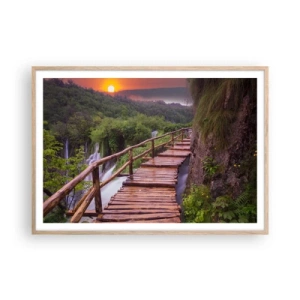 Póster en marco roble claro - Una belleza inimaginable - 100x70 cm