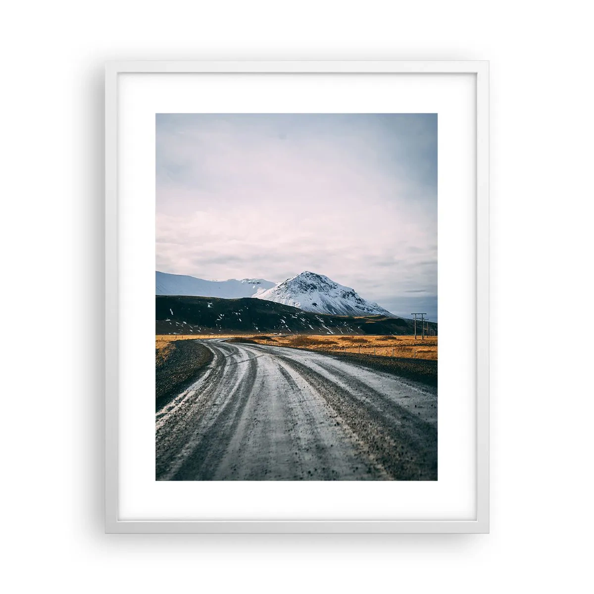 Póster en marco blanco - En el ambiente islandés - 40x50 cm