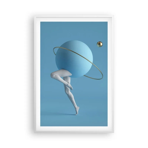 Póster en marco blanco - Y los planetas se vuelven locos - 61x91 cm
