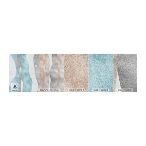 Muestra de fotomural autoadhesivo Deluxe Sticker - Un estudio de la cercanía - Pastel, minimalista, Líneas - 100x30 cm