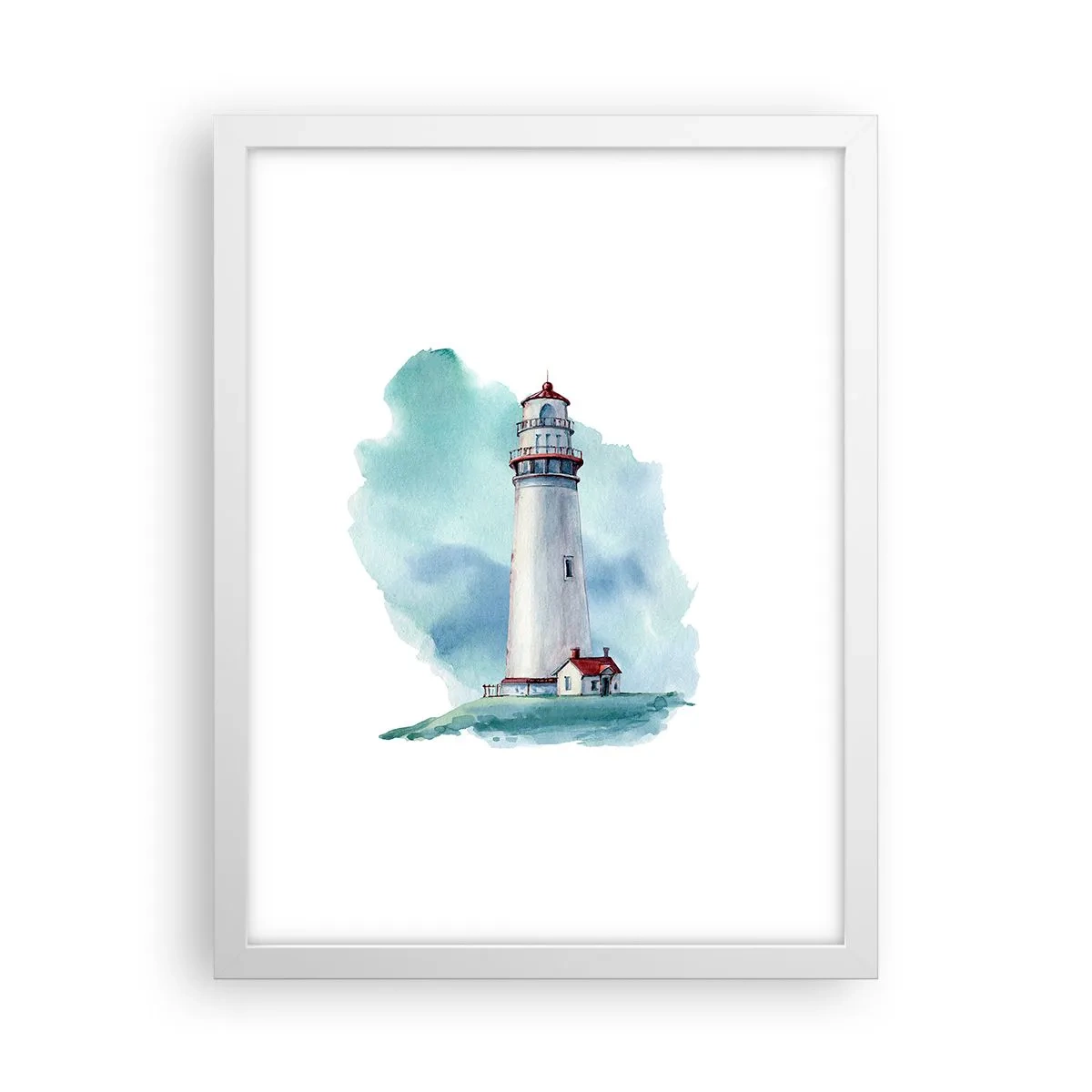 Póster en marco blanco - Gentil hermana del azul - 30x40 cm