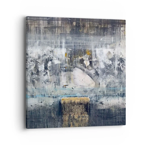 Cuadro sobre lienzo - Impresión de Imagen - Hielo abstracto - 40x40 cm