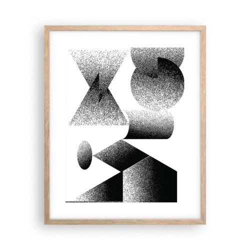 Póster en marco roble claro - Ángulos y óvalos - 40x50 cm
