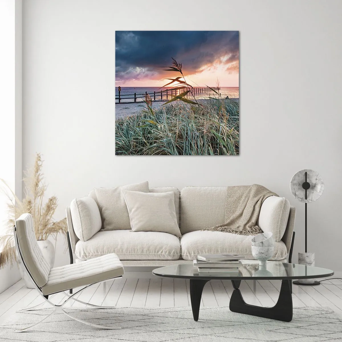 Cuadro sobre vidrio - Impresiones sobre Vidrio - Bailando con el viento - 30x30 cm