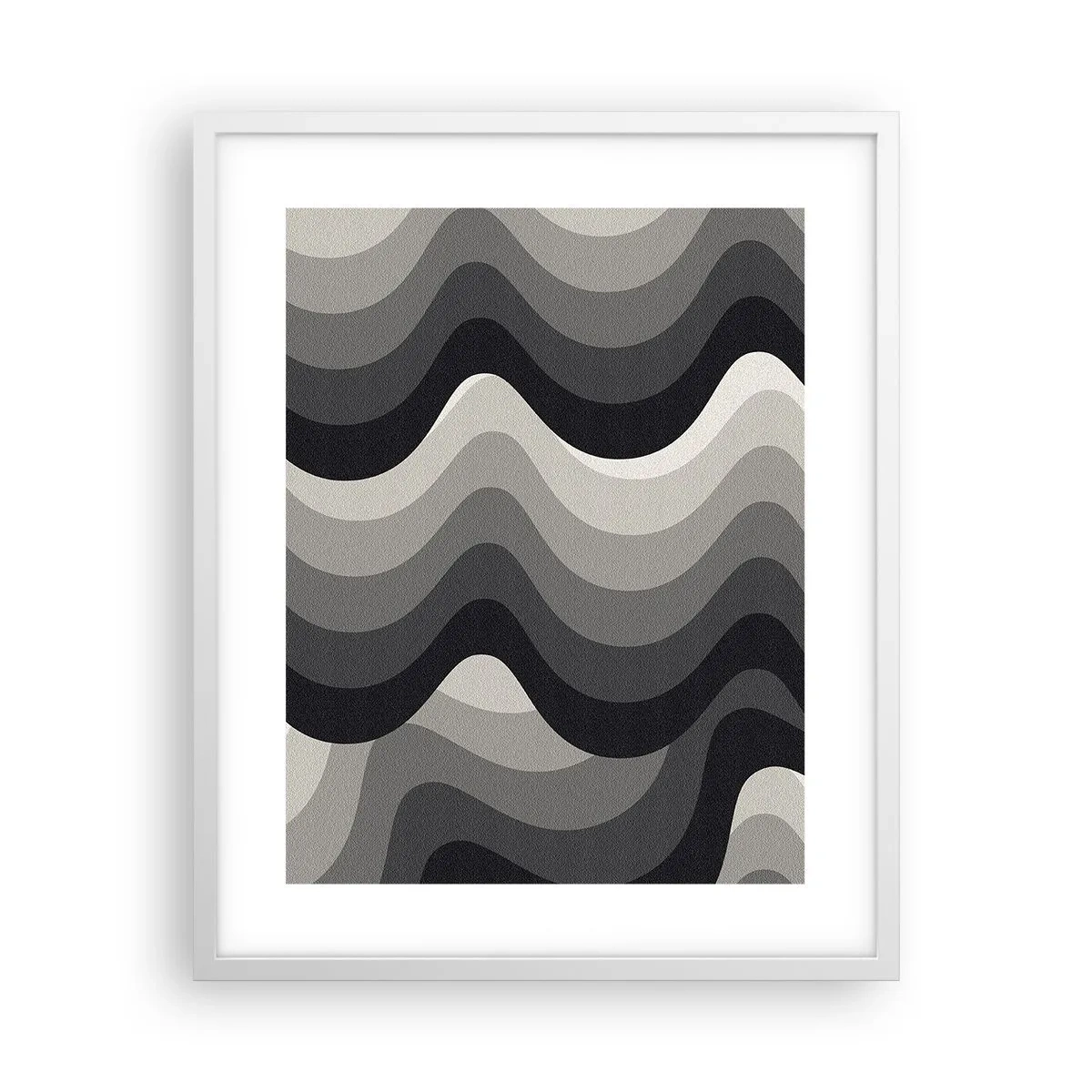 Póster en marco blanco - Ola tras ola - 40x50 cm