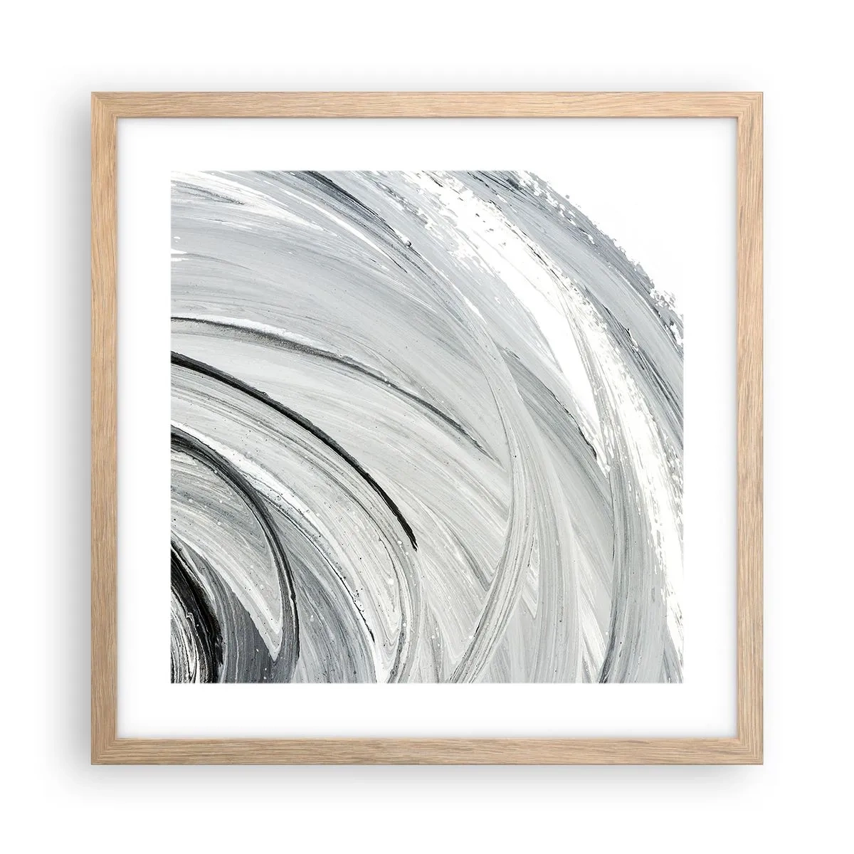 Póster en marco roble claro - Composición orbital - 40x40 cm