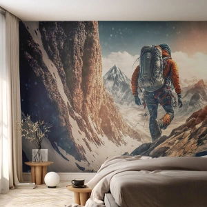 Fotomural Premium Sand - Guerrero solitario - Alpes, Escalada, Montañas - 300x210 cm