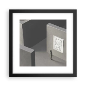 Póster en marco negro - ¿Pero dónde estoy? - 30x30 cm