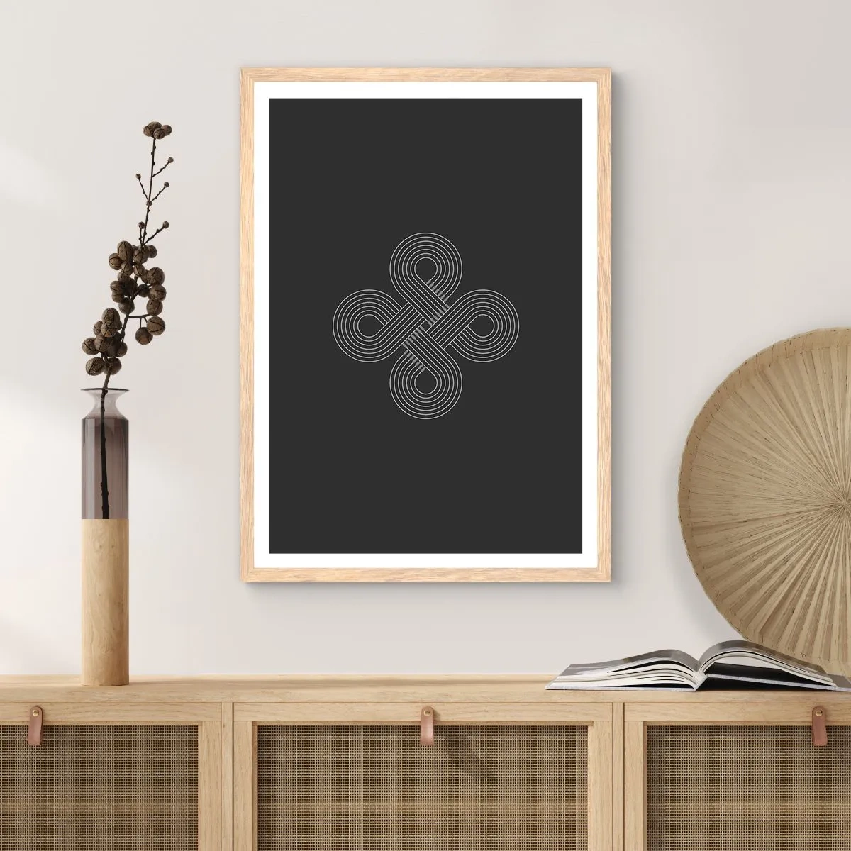 Póster en marco roble claro - El espíritu celta - 61x91 cm