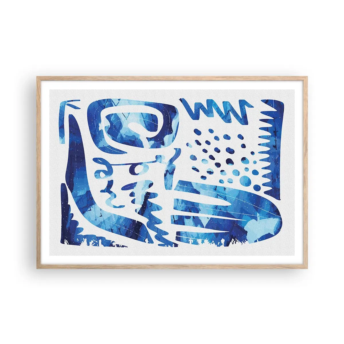 Póster en marco roble claro - Vuelta a las raíces - 100x70 cm