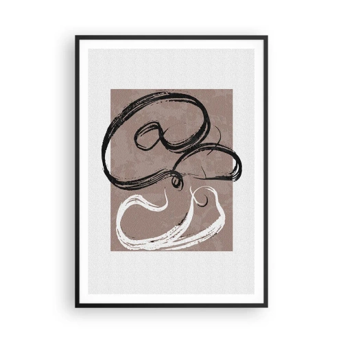 Póster en marco negro - Composición: la búsqueda de la plenitud - 70x100 cm