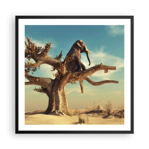 Póster en marco negro - Un nuevo punto de vista - 60x60 cm